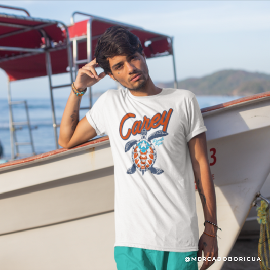 Carey T-shirt with Flag | sea ​​turtle