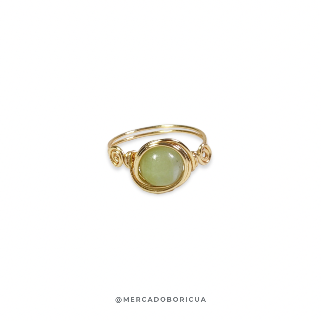 Wired Jade Ring