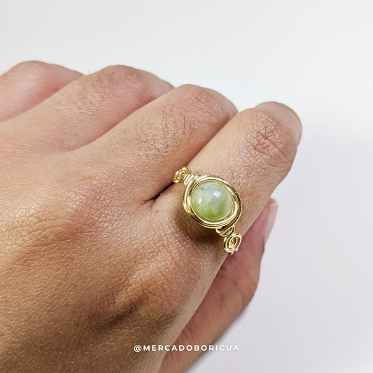 Wired Jade Ring