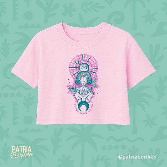 Taíno Atabey Crop Top | Goddess of Fertility | Caguana Woman