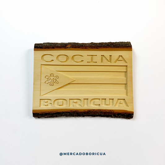 Cocina Boricua | Placa en Madera