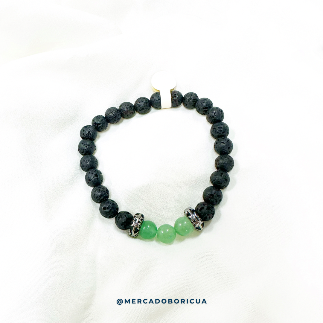 Quartz and Volcanic Stone Bracelets