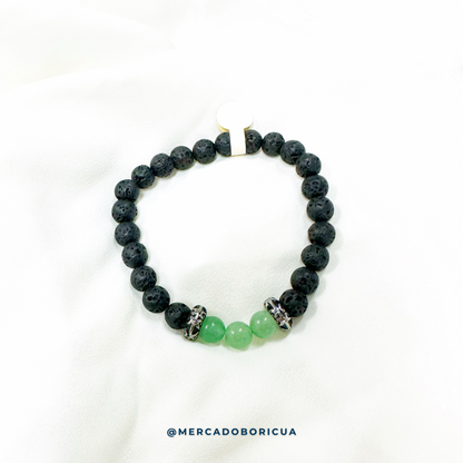 Quartz and Volcanic Stone Bracelets