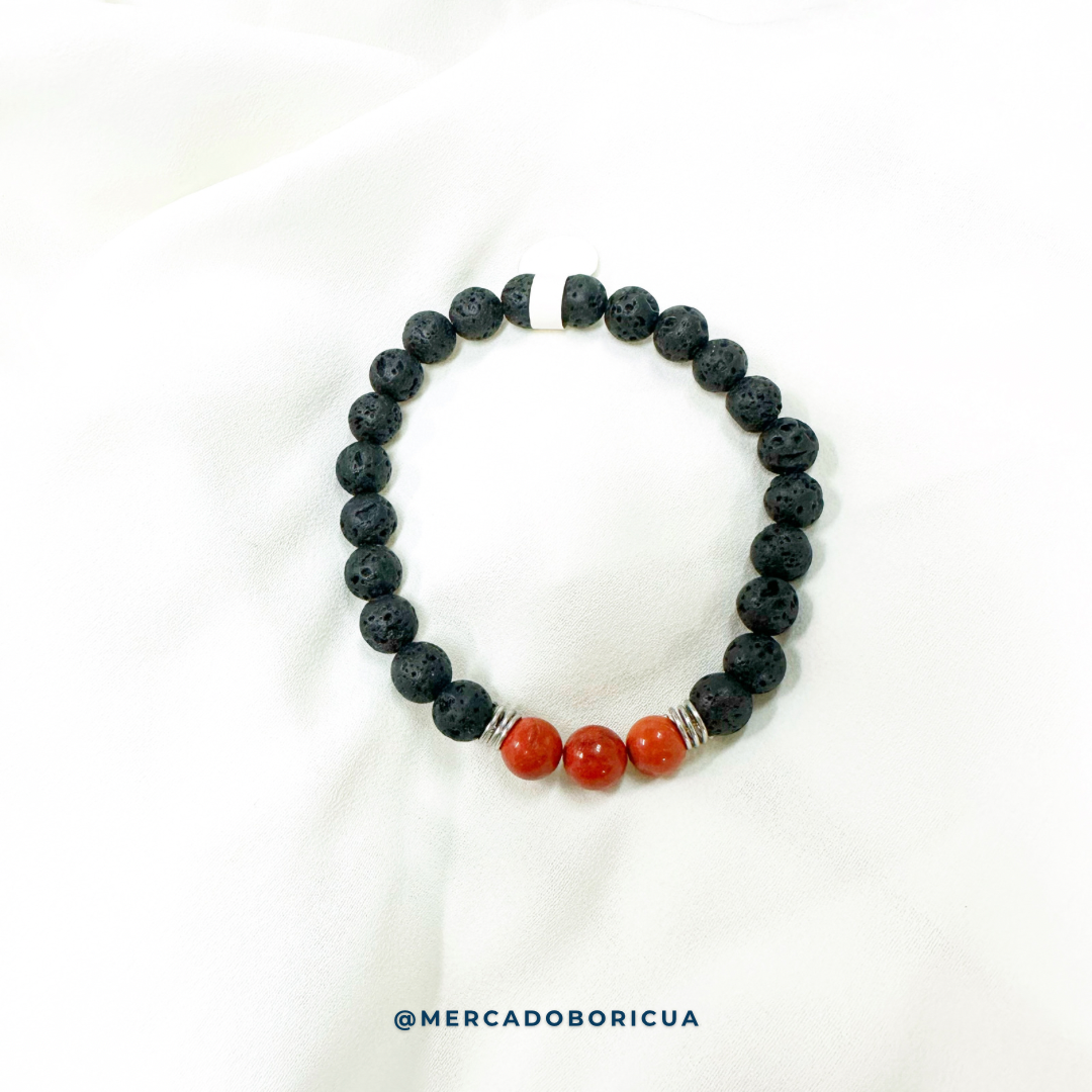 Quartz and Volcanic Stone Bracelets