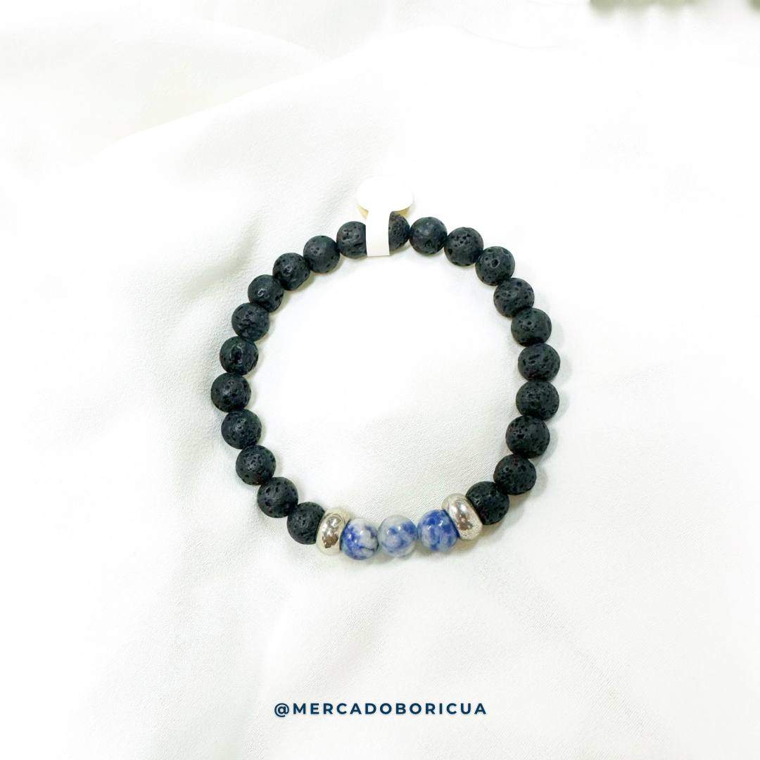 Quartz and Volcanic Stone Bracelets