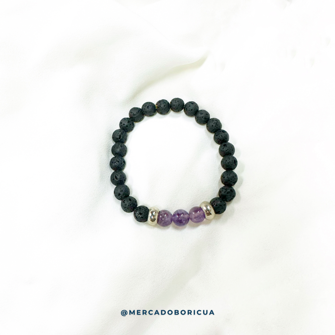 Quartz and Volcanic Stone Bracelets