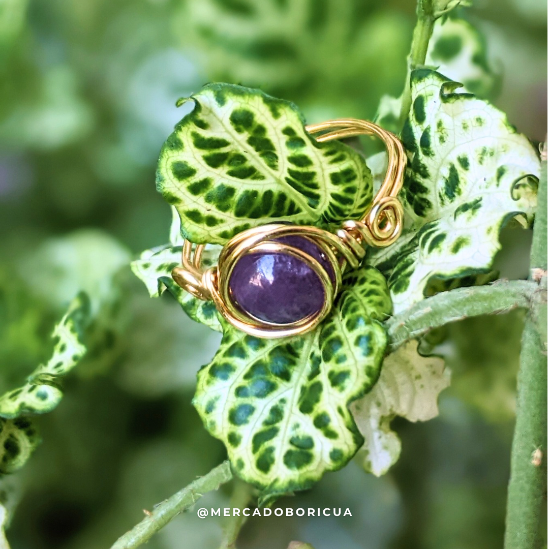Amethyst Wired Ring