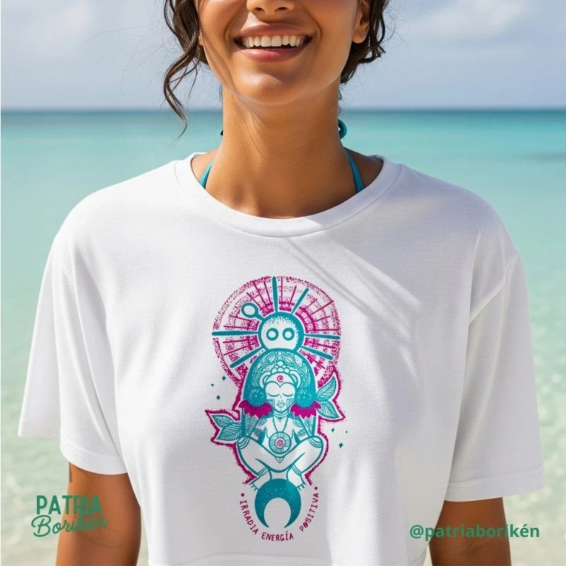 Crop Top Taíno Atabey | Diosa de la Fertilidad | Mujer de Caguana