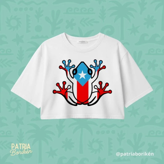 Coqui Flag Crop Tee