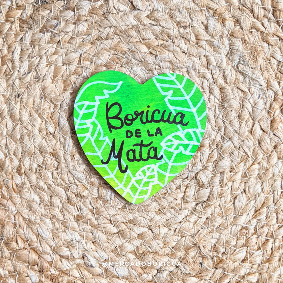 Hand Painted Magnet | Boricua de la Mata | Handmade Magnet