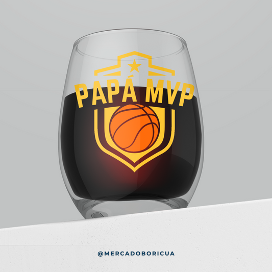 Crystal Vase | Dad MVP| basketball | Gift for Boricua Dad
