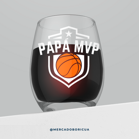 Crystal Vase | Dad MVP| basketball | Gift for Boricua Dad
