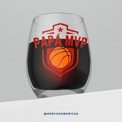 Crystal Vase | Dad MVP| basketball | Gift for Boricua Dad