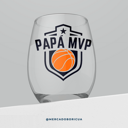 Crystal Vase | Dad MVP| basketball | Gift for Boricua Dad