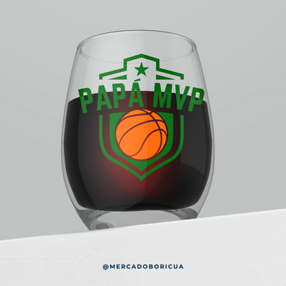 Crystal Vase | Dad MVP| basketball | Gift for Boricua Dad