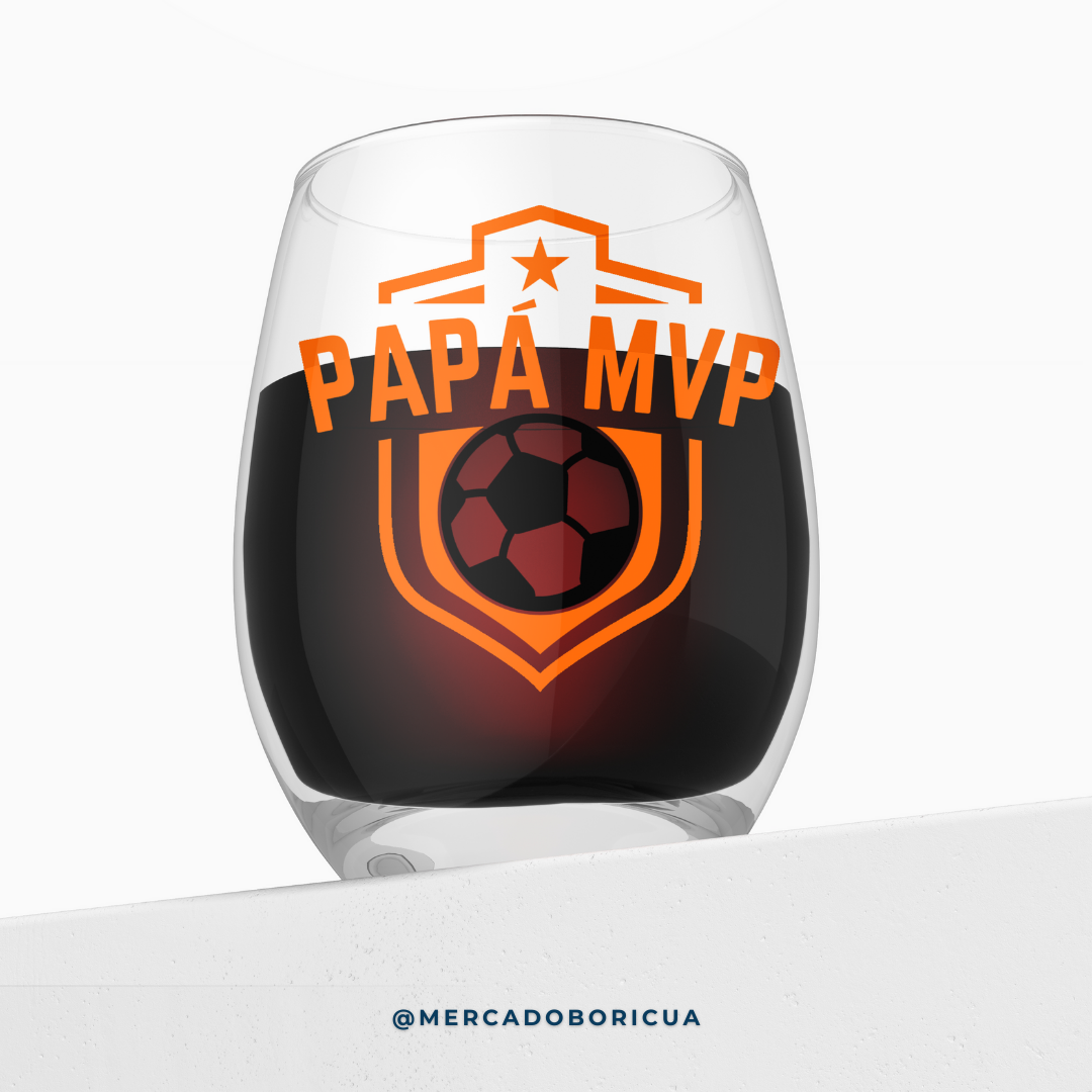 Crystal Vase | Dad MVP| Football | Soccer | Gift for Boricua Dad