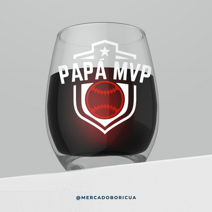 Crystal Vase | Dad MVP| Ball | Gift for Boricua Dad