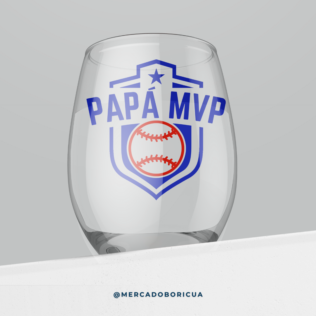 Crystal Vase | Dad MVP| Ball | Gift for Boricua Dad