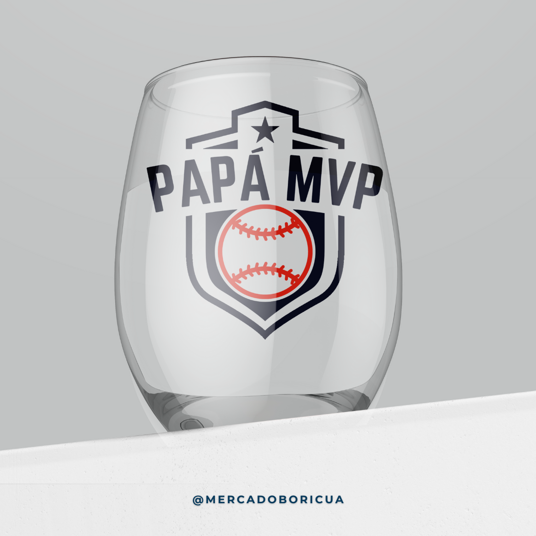 Crystal Vase | Dad MVP| Ball | Gift for Boricua Dad