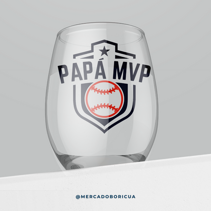 Crystal Vase | Dad MVP| Ball | Gift for Boricua Dad