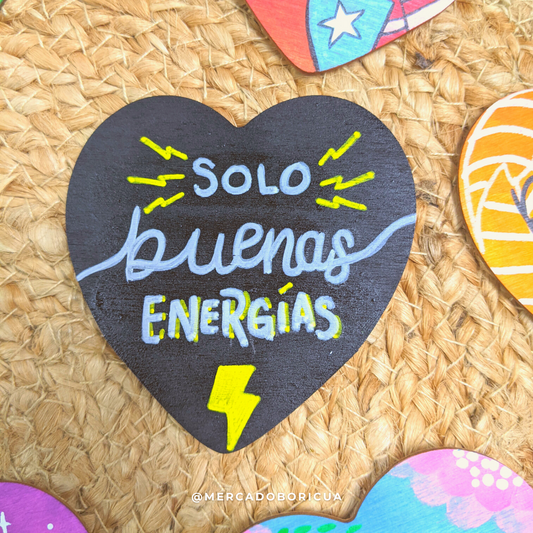 Hand Painted Magnet | Only good energies | Handmade Magnet