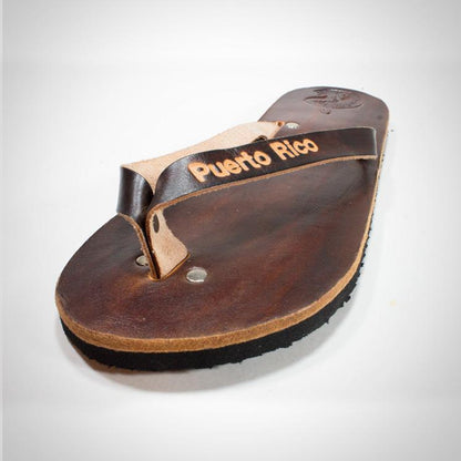 Classic Puerto Rico T-Shirts Leather Sandals - [MADE TO ORDER]