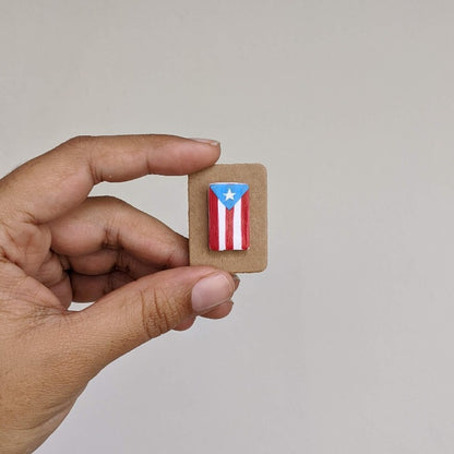 Round Pin - Puerto Rico Flag