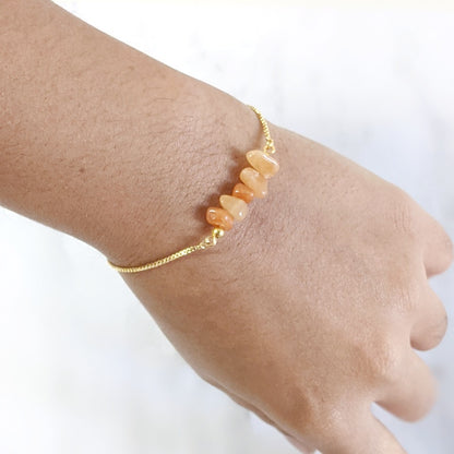 Quartz Bracelet for Women | Semi Precious Stone Adjustable Bracelet | Gift for her | free