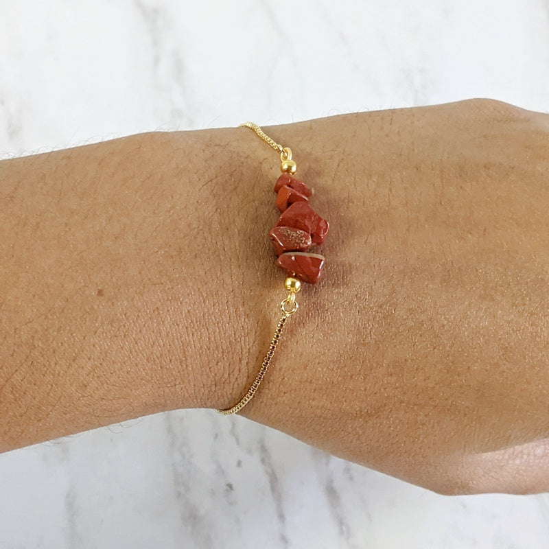 Quartz Bracelet for Women | Semi Precious Stone Adjustable Bracelet | Gift for her | free