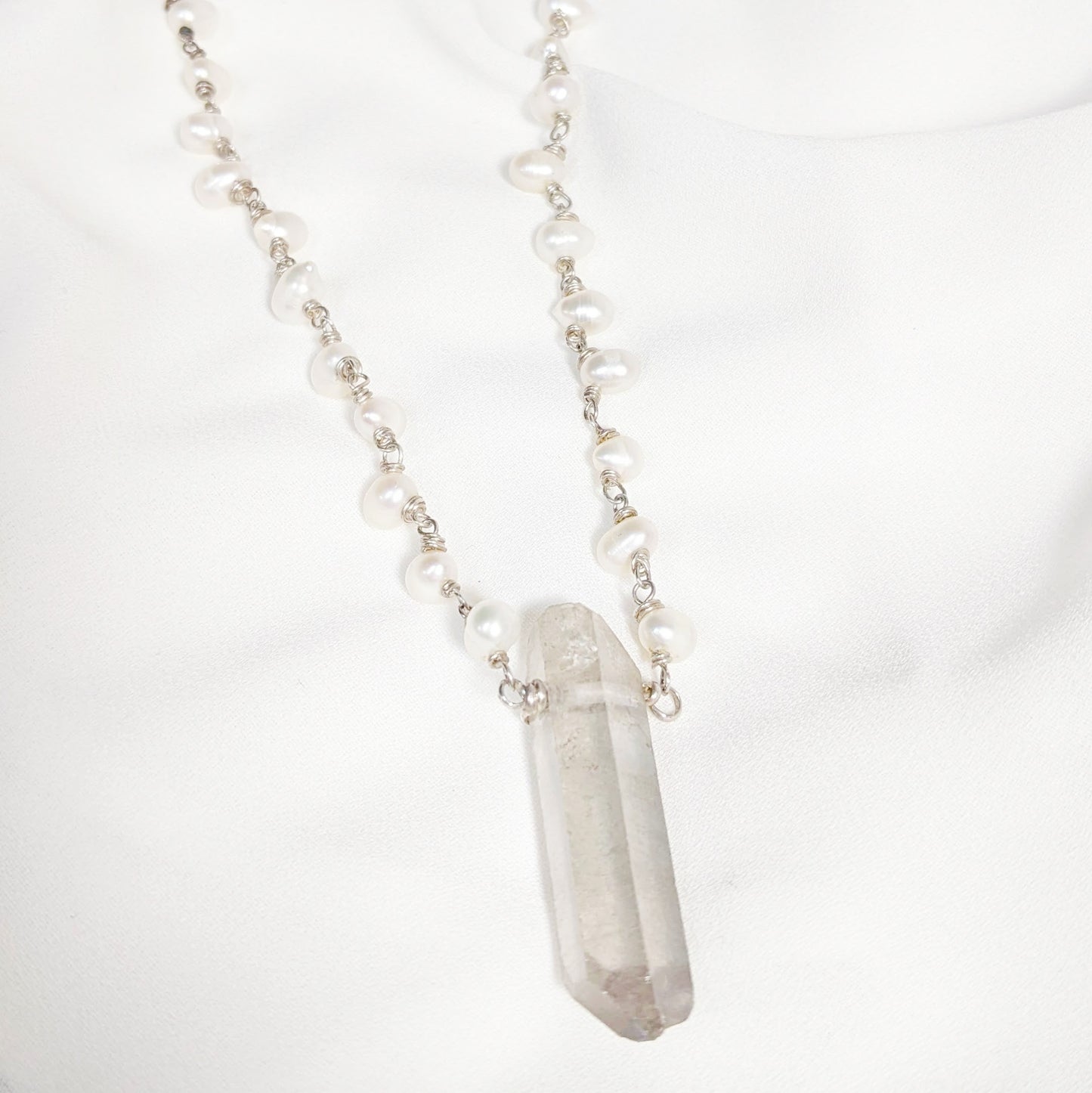 Pearl and Smoky Quartz Necklace 'Smokey' | Purple Snap Jewelers