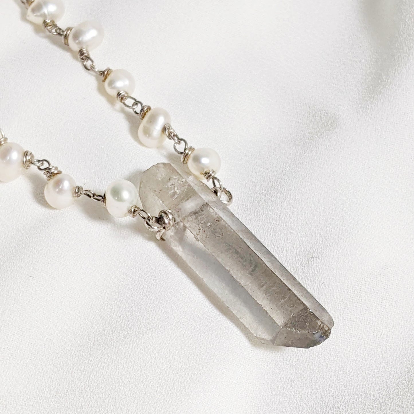 Pearl and Smoky Quartz Necklace 'Smokey' | Purple Snap Jewelers