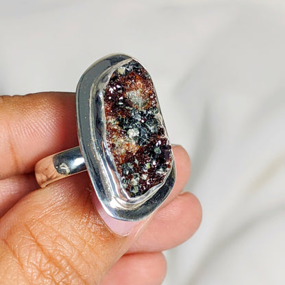 Anillo Piedra Garnet | Ajustable | Purple Snap Jewelers