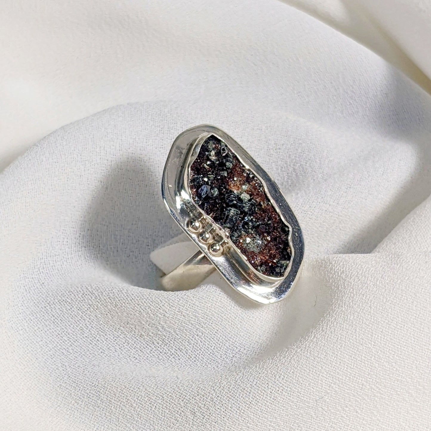 Garnet Stone Ring | Adjustable | Purple Snap Jewelers