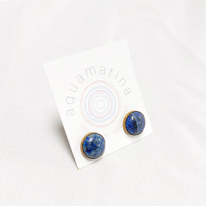 handmade lapis lazuli earrings - handmade in puerto rico - quartz