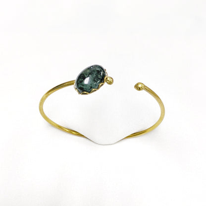 Bracelet with Quartz | Moss Agate | aquamarine